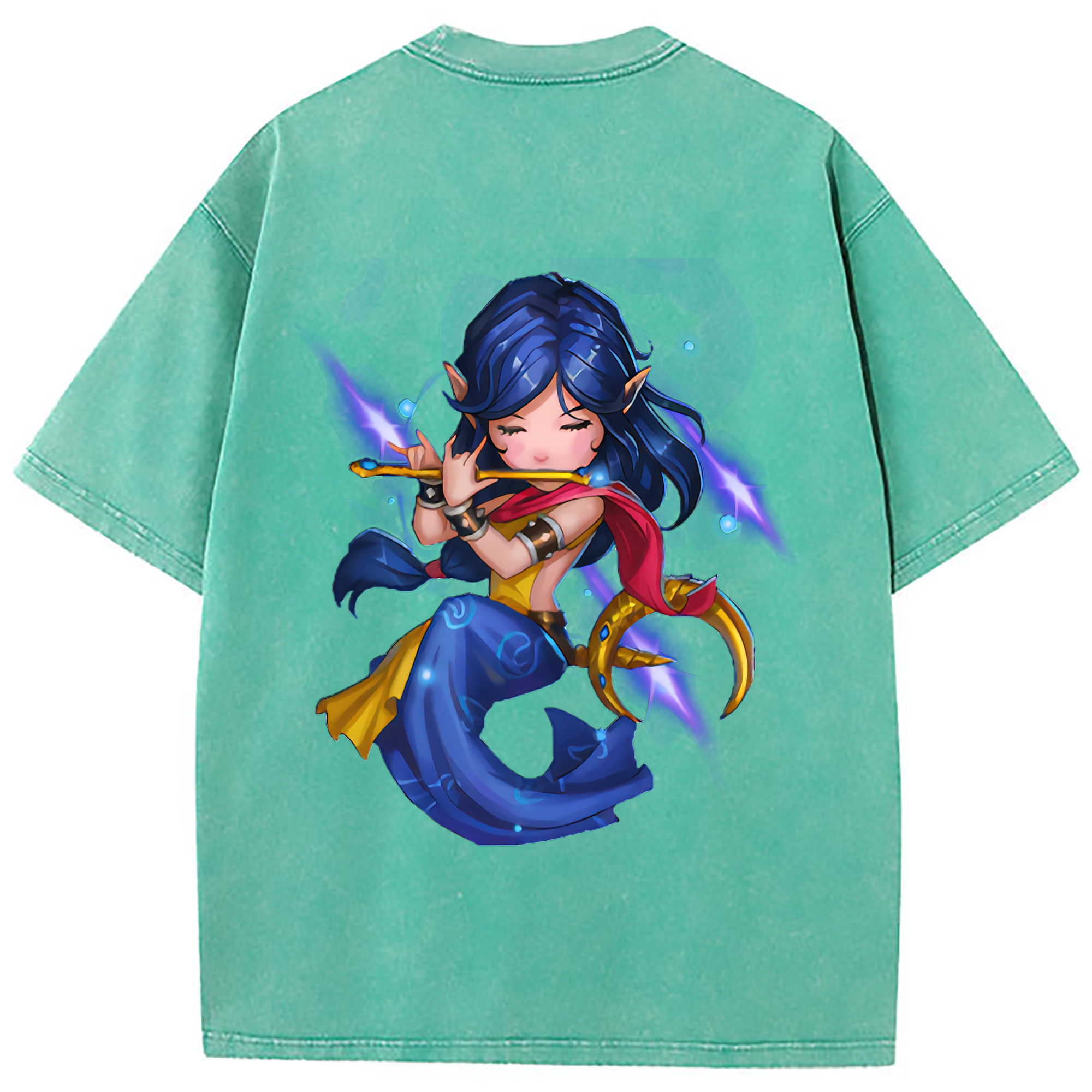 （画像用） リーグ・オブ・レジェンド League of Legends LOL 綿100% ヴィンテージ風 半袖Tシャツ（背面プリント）